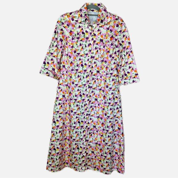 Susan Albright Huntington Maxi Dress - Pansy Watercolor Print - Picture 1 of 8
